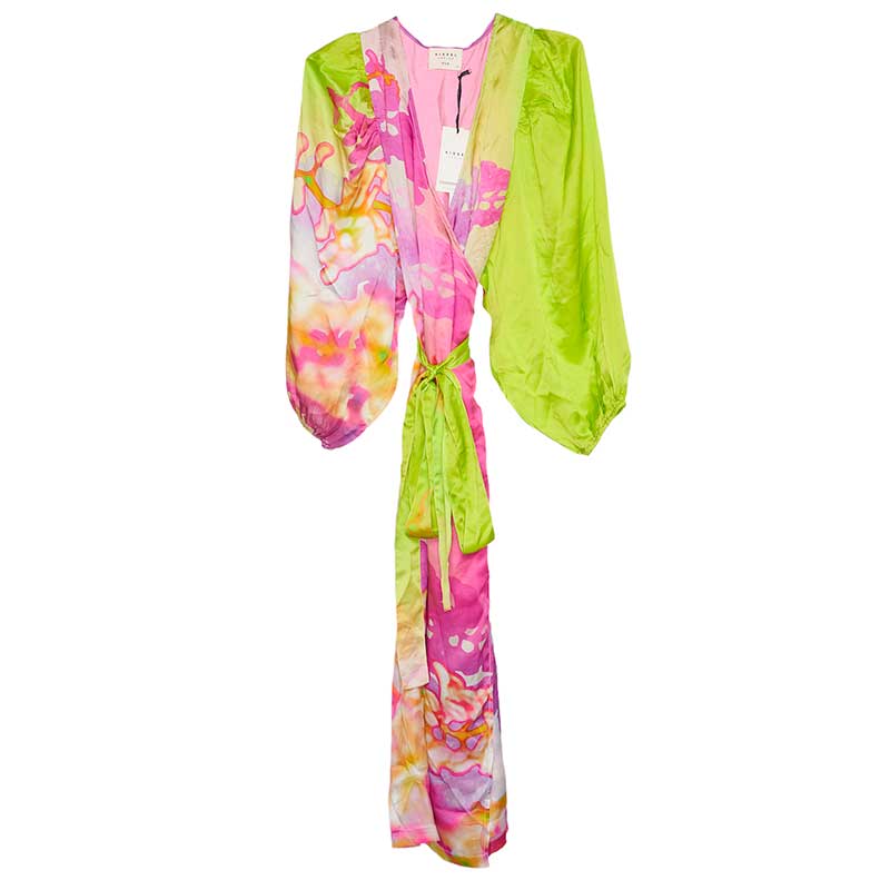 SISSEL EDELBO BRIMHEIM SILK WRAP DRESS 22 LILLA