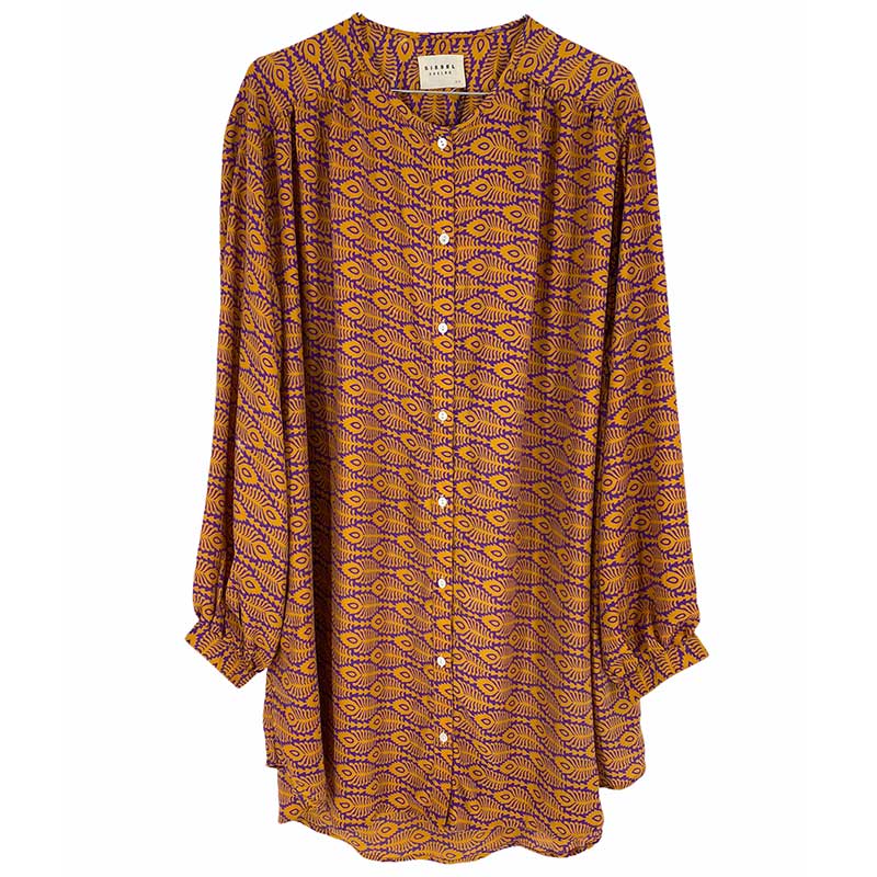 SISSEL EDELBO COLOMBO SHORT SHIRT DRESS ORANGE