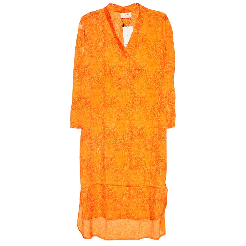SISSEL EDELBO FLEUR DE LIS CAFTAN DRESS 193 ORANGE