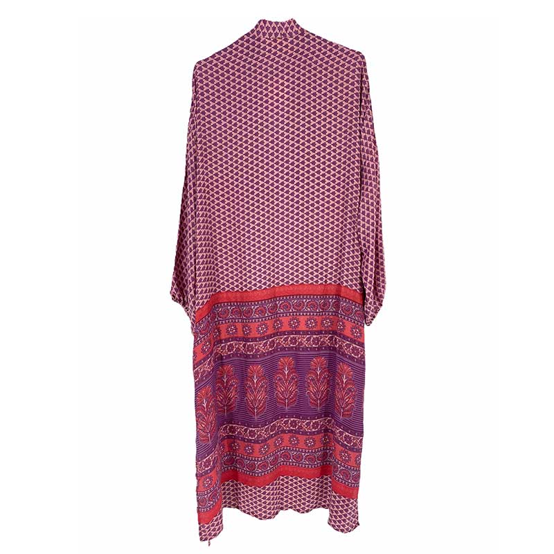 SISSEL EDELBO POCKET KIMONO LONG LYSERØD
