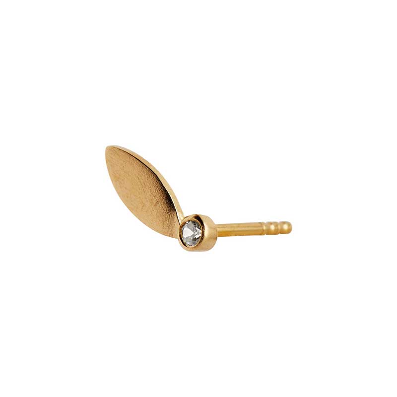 STINE A BIG DOT LEAF EARRING GOLD-fra-STINE A-hos-J BY J Fashion