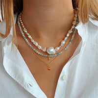 STINE A CHUNKY GLAMOUR PEARL NECKLACE OFF WHITE - J BY J Fashion