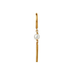 STINE A HUGGIE WITH PIN AND PEARL EARRING GULD