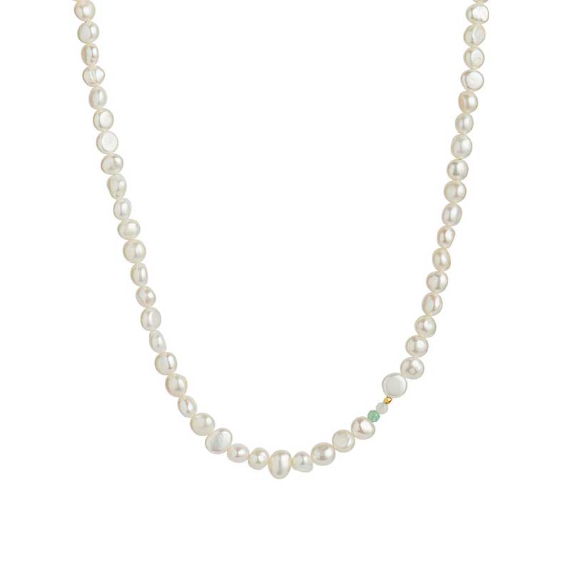 STINE A PERLIE CREME NECKLACE OFF WHITE