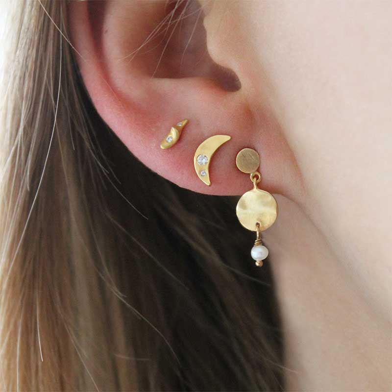 STINE A PETIT BELLA MOON EARRING GULD