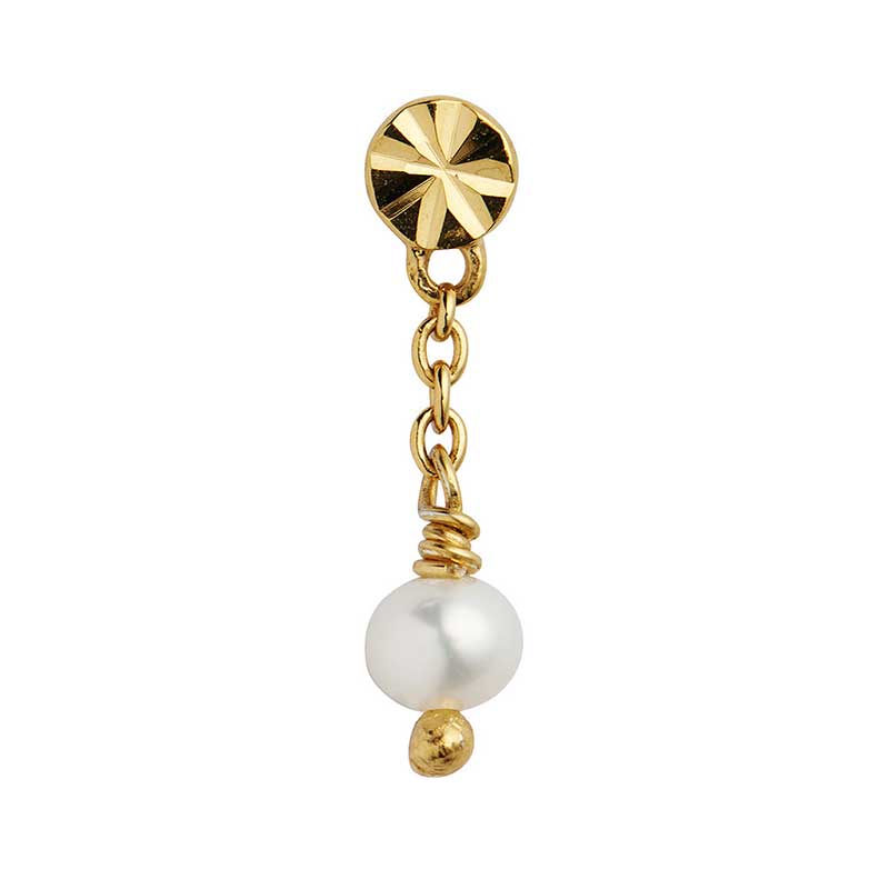 STINE A TRES PETIT ETOILE EARRING WITH PEARL GULD