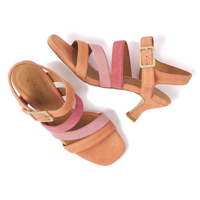 VIA VAI LARA OPEN SANDALS PEACH