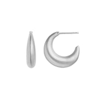 STINE A BIG CROSSANT CREOL EARRING SØLV - J BY J Fashion