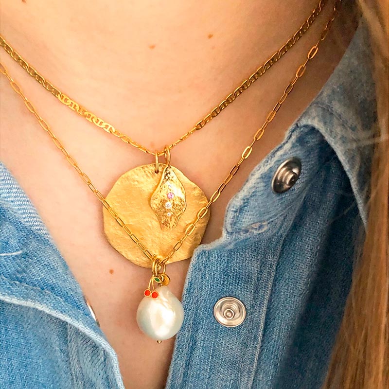 STINE A PETIT LINK PENDANT KÆDE GULD
